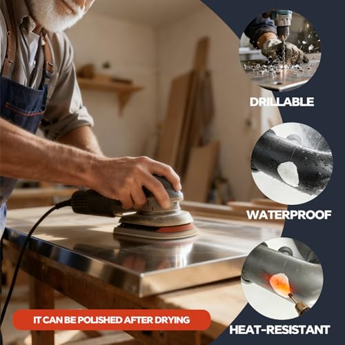 Putty Sculpt Clay Modeling Compound for Sculpting, Modeling, Building, Repairing, Epoxy Putty Self-Hardening Easily Repairs Metal, Wood, Tile, Ceramics Concrete White 200g - color: White