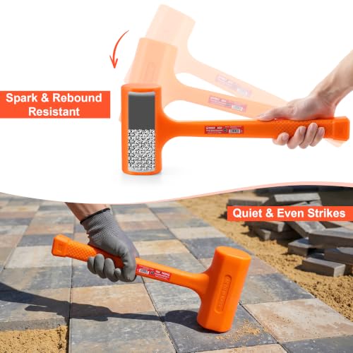 MAXPOWER 5 LB & 2 LB Dead Blow Hammer Set, Spark and Rebound Resistant - size: 5lb 2lb