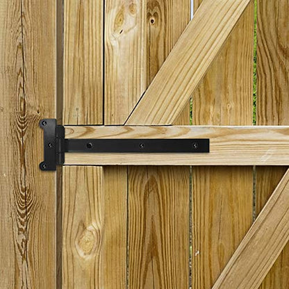Nuvo Iron Heavy Duty 12-Inch Gate Strap Hinges - Black, Pack of 24 - size: 24 Pack