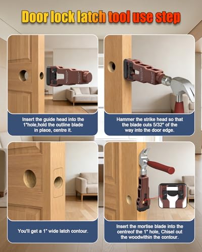Door Hinge Jig, Door Lock Installation Kit, Door Latch Mortise Tool - style: Door Hinge Jig with Door Lock and Latch Kit