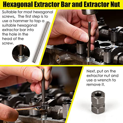 Topec 55-Piece Easy Out Screw Extractor Set & Broken Bolt Extractors - size: 55-Piece