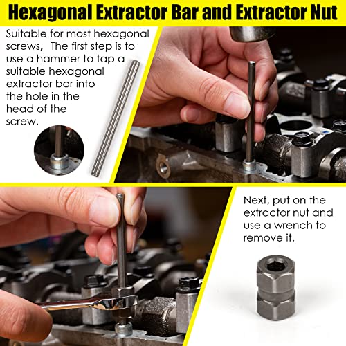 Topec 55-Piece Easy Out Screw Extractor Set & Broken Bolt Extractors - size: 55-Piece