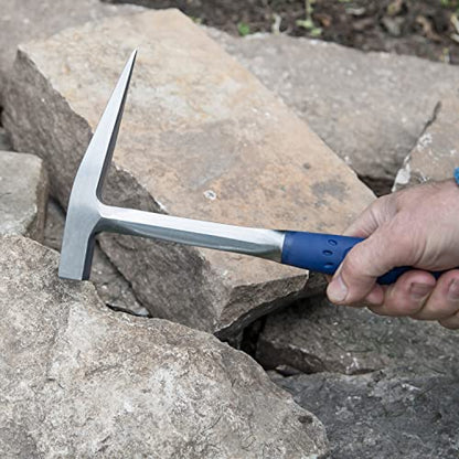 Estwing Rock Pick - 13 oz Geological Hammer with Smooth Face & Shock Reduction Grip - E3-13P, Silver - style: Smooth Face