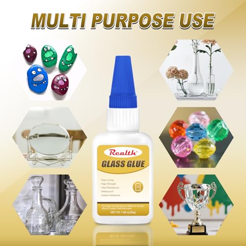 Super Glue for Glass Glue 30g 2 Pack Clear Fast Drying - size: 60g, style: Glass Glue