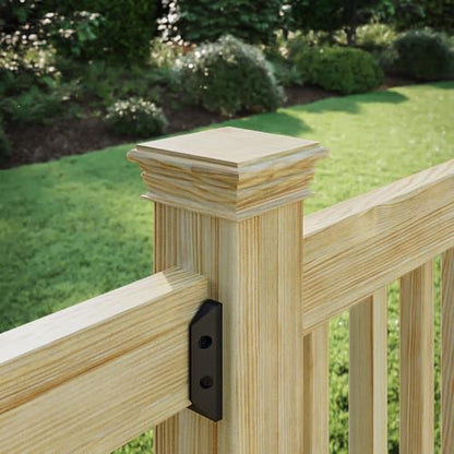 4 in. x 4 in. High Pyramid Pressure-Treated Pine Post Cap (12-Pack)