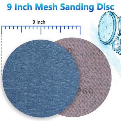 25 Pcs 9 Inch Ceramic Mesh Sanding Disc for Drywall Sander 60 Grit - style: 60Grit