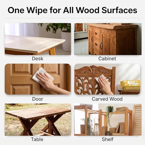 Air Jungles Wood Furniture Cleaner Wipes 70 Count (2 Packs), XL 8x10 Inch - size: 70 Count (Pack of 2)