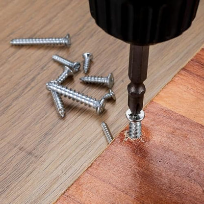 Self Tapping Screws 345Pcs Flat Head Phillips Wood Self Drilling Screws