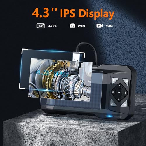 Hayve 4.3inch Industrial Endoscope ES01 Borescope Inspection Camera 16.5FT