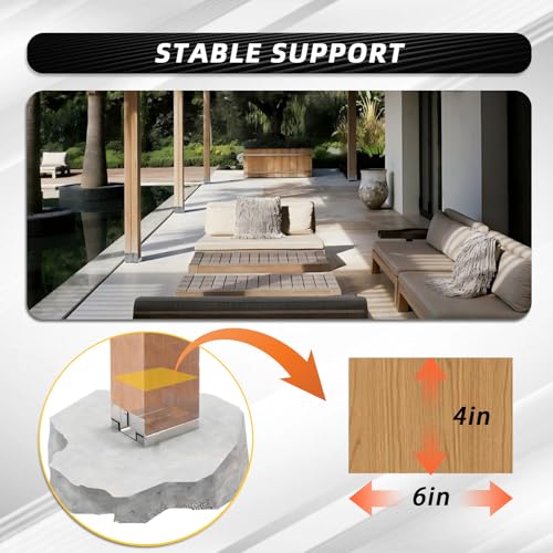 10Pcs 4x6 Post Base Brackets Fit for Concrete Sliver - size: Sliver