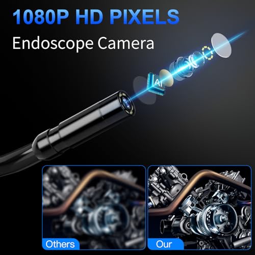 Endoscope Camera with Light for Mechanic Automotive HVAC Wall Inspection