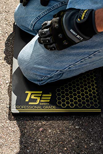 True Flex Protective Kneeling Pad, Premium Quality Neoprene Pad, Heavy Duty Stabilization, Easy to Carry Handle, Comfortable Ergonomic Design Kneeling Mat by TSE Safety,Black 14 inches x 18 inches