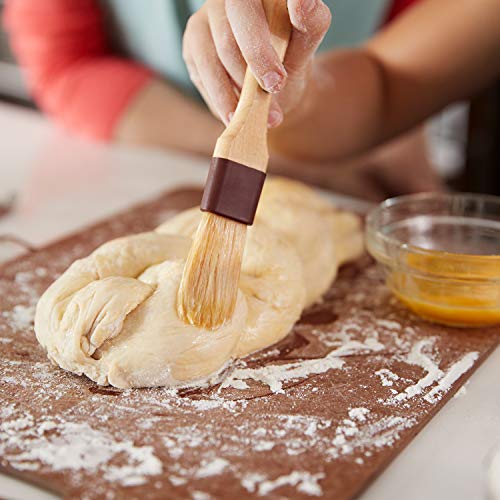 Boao 4 Pcs Pastry Brush, Natural Bristle Basting Brush, 1 Inch, 1 1/2 Inch - size: 1 Inch, 1 1/2 Inch