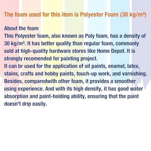 Poly Foam Brushes 3inch 36pcs, High Density Foam Paint Brush - size: 3inch 36pcs