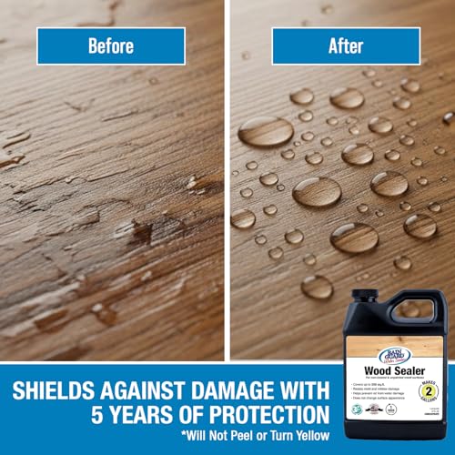 Rain Guard Wood Sealer Concentrate | Makes 2 Gallon | Protects Wood from Water Damage, Rotting, and Stains | Water Based Silane/Siloxane | Eco-Friendly | VOC-Free | Natural Finish - size: 32 fl oz (makes 2 Gallons)