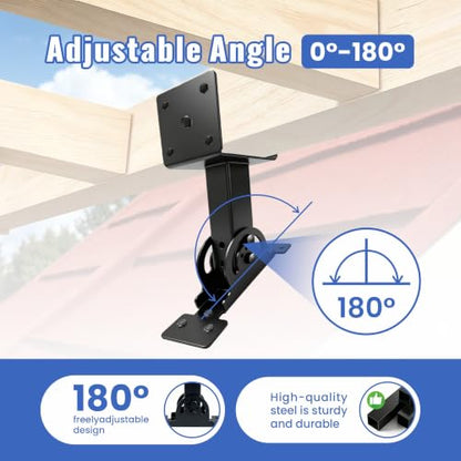 Pergola Roof Riser Brackets Kit, Heavy‑Duty Adjustable , 3‑Pack Roof Riser
