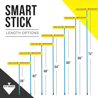 T&T Tools 42-Inch Smart Stick Metal Soil Probe – 3/8" Round Rod - 1 Pack - size: 42 Inch