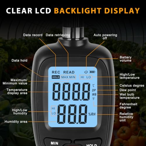 HM-01 Digital Psychrometer & Temperature Humidity Meter