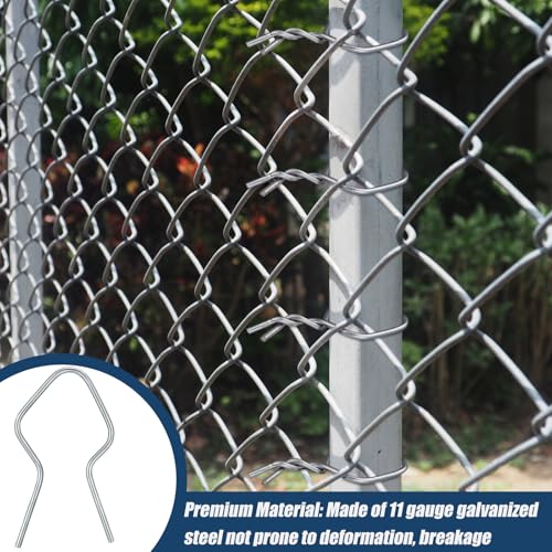 Hicarer 400 Pcs T Post Metal Wire Fence Clips, 11 Gauge Steel Fence Ties - size: 11 Gauge