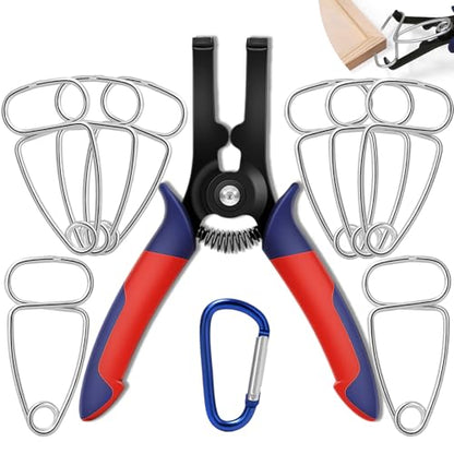 PLANEKO 10PCS Miter Spring Clamps Kit for Wood Trim Picture Frames Molding