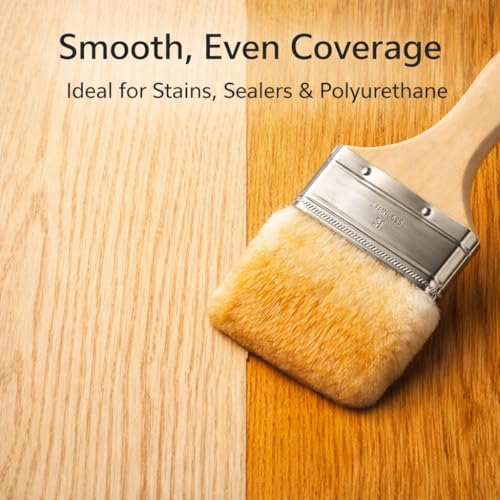 Lambskin Stain & Paint Brush - for use with All Latex and Oil Based Paints, Stains and Polyurethanes. Premium Lambskin - New and Patented Design (3 Inch) - size: 3 Inch