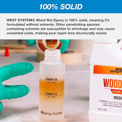 West System 690 Wood Rot Repair Kit, Large | Two-Part Epoxy System - size: Large Kit