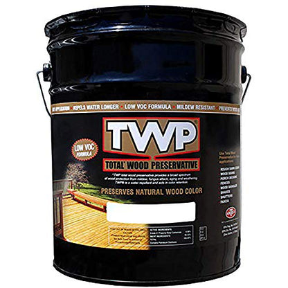 TWP 1511 California Redwood Low VOC Wood Preservation Stain - Eco-Friendly, Long-Lasting Protection, UV & Water Resistant, Easy to Apply - 5 Gallon
