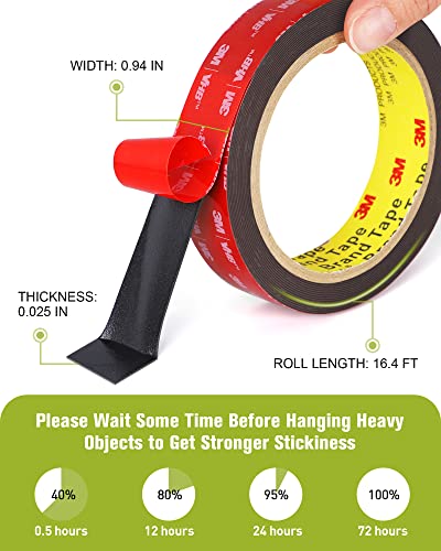 Double Sided Tape Heavy Duty, Super Strong Adhesive, 16.4ft x 0.94in,1 Pack - size: 16.4FT