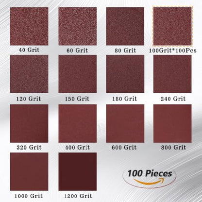 SPEEDWOX 100PCS 2" 100 Grit Sanding Discs, Hook and Loop No Hole Sandpaper - style: 100 Grit