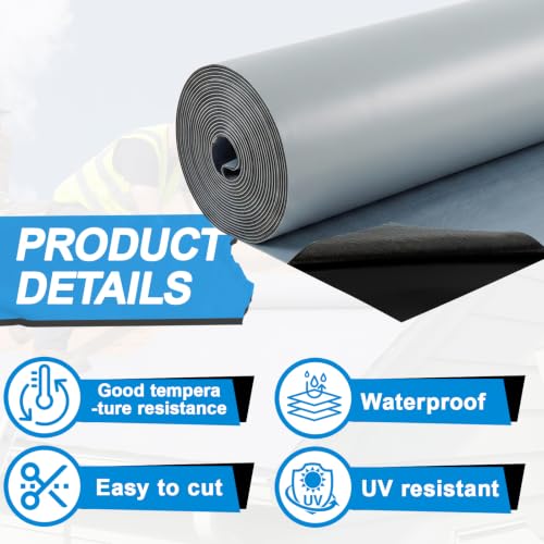 Waterproof Roof Repair Tape, TPU, 33 Feet Length, 40 Inch Width - color: Gray, size: 40in X 33ft