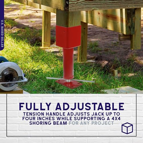 BISupply Screw Jack Post 1 Pack - Temporary House Jacks for Leveling 4x4 Crawlspace Basement Shore Beams - size: 1 Pack