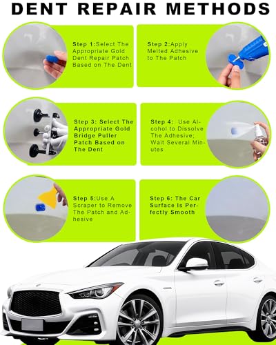 22pcs Car Dent Puller Kit,Paintless Dent Repair Kit - color: 22pcs