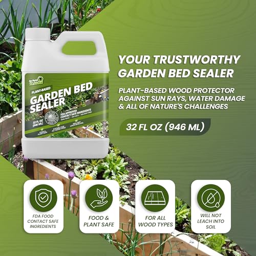 Raised Garden Bed Sealer, Non-Toxic, Plant-Based Formula, 32oz - size: 1 Quart (32 oz)