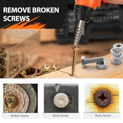 KENDO 46PCS Tap Extractor Set Broken Tap Screw Bolt Remover Kit - style: 46-PCS