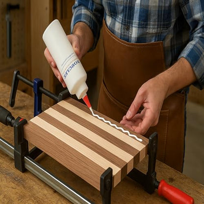 16 oz Refillable Glue Bottle with Precision Tip for Woodworking, Clog-Free