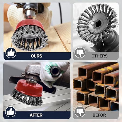 3 Pack Wire Wheel Brush for Angle Grinder