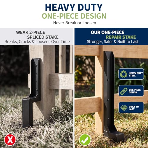 35 Inch Fence Post Repair Kit, Fix Broken 4x4/6x6 Wood Post