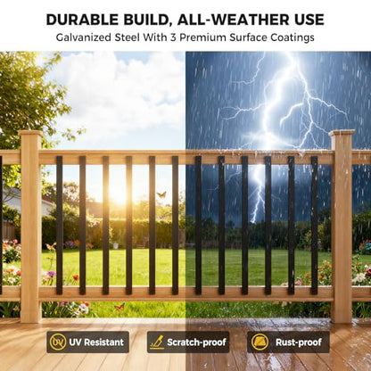 CAMMOO 110 Pcs 38"Rectangular Deck Balusters, Straight Spindles Railing Kit - size: 38 Inch