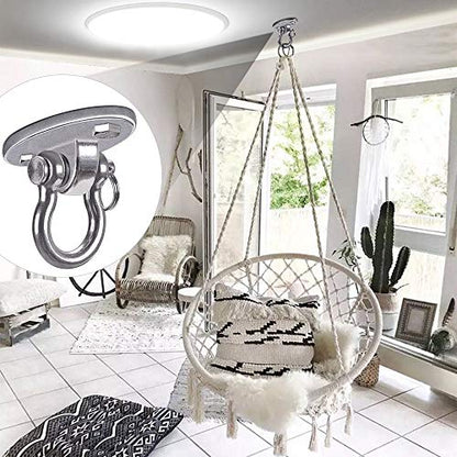 2Pack Heavy Duty Swing Hanger 180° Ceiling Swing Mount 2000 LBS Capacity - color: Silver Swing Hanger (2pack)