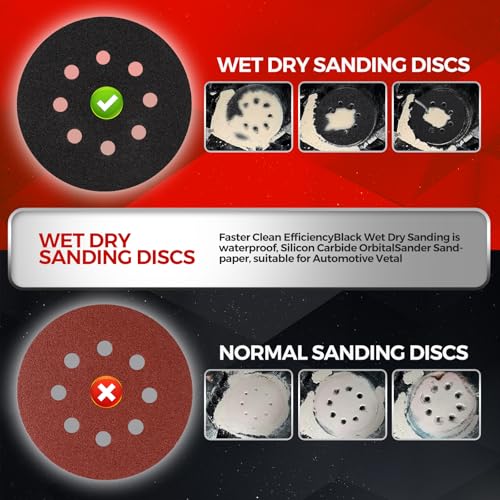 100PCS 5 Inch Sanding Discs 120 Grit Random Orbit Sander Sandpaper - style: Silicon Carbide
