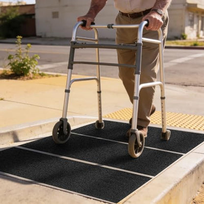 24 in x 20 ft Anti Slip Tape 80 Grit,Black Grip Tape, Heavy Duty Traction Tape,Non-Slip Safety Tape for Stairs, Ramps & Decks, Floors, Indoor & Outdoor - size: 24" X 20FT