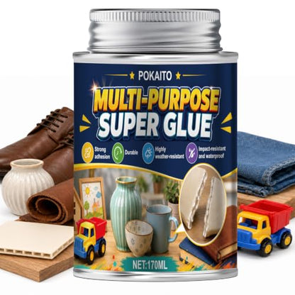 170ML Super Glue with Brush, All Purpose & Strong Adhesion, Clear