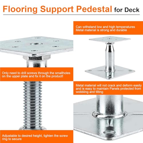 2 Pack Adjustable Support Jack for The Floor,Deck Foundation,Post Floor Joist Jacks,RV Step Stabilizer,Mini Screw Jack- Post 3.5" to 6" - size: 2Pack/3.5-6inch