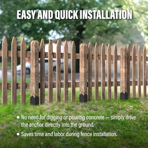 8 Pack 36"x4"x4" Heavy Duty Fence Post Anchor Ground Spike (S6)
