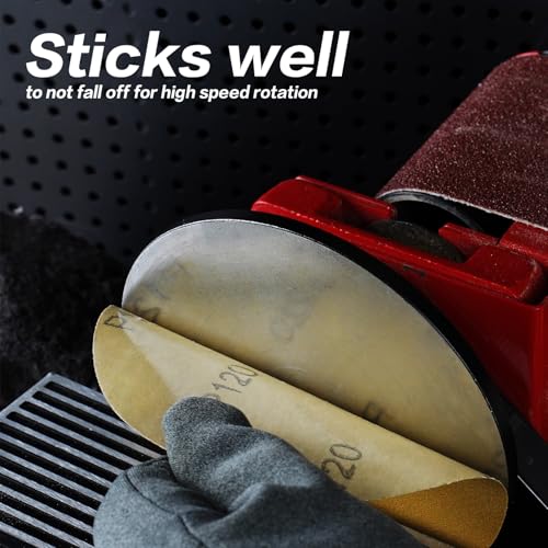 PSA Sanding Discs 6 Inch Adhesive Backed Sandpaper 100 Pack 120 Grit Self Adhesive Sanding Discs for DA Sander Self Stick for Wood, Auto Body Repair, Paint, Metal, and Plastic - style: 120 Grit