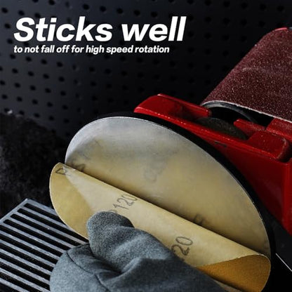PSA Sanding Discs 6 Inch Adhesive Backed Sandpaper 100 Pack 120 Grit Self Adhesive Sanding Discs for DA Sander Self Stick for Wood, Auto Body Repair, Paint, Metal, and Plastic - style: 120 Grit