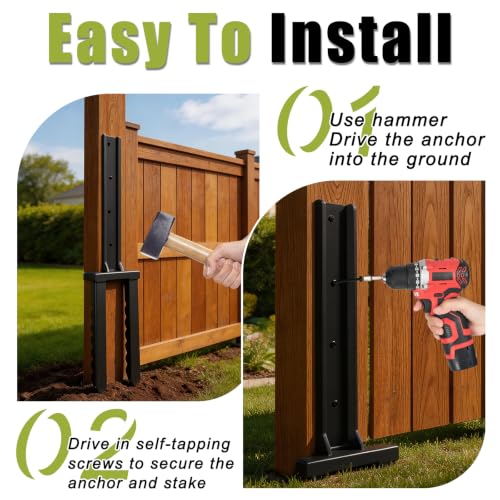 2 Pack 30" Fence Post Repair Kit for Fix 4x4|6x6 Fence Post