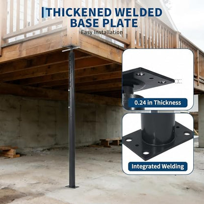 Adjustable Jack Post 56"-100", 2Pack House Floor Jack, 18000LBS House Jacks - color: Black/56"-100"