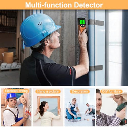 Stud Finder Wall Scanner - 5 in 1 Stud Finder Tool w/Smart Chip and HD LCD Display, Stud Detector Beam Finders for the Center and Edge of Wood AC Wire Metal Studs Joist Pipe (Onion) - color: Onion
