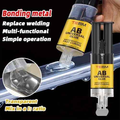 Clear ab Epoxy Glue Plastic Adhesive and Gap Filler Syringe Wood Fishing rods etc Waterproof Plastic Welding Repair Glue- 25 ml